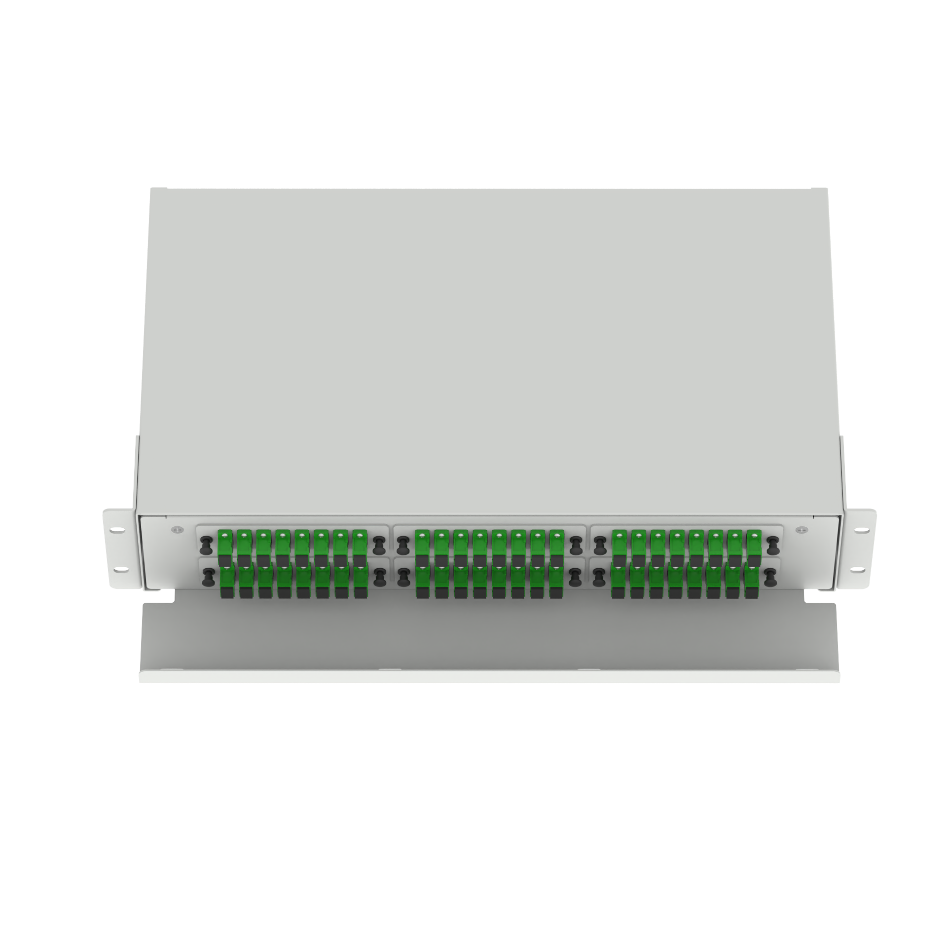 Black 48-Port SC Type 2U Fiber Distribution Patchpanel for Data Center Applications