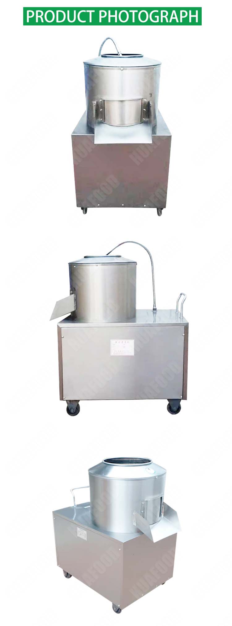 Heavy Potato Processing Machine Ginger Crusher Peeler Squeezer Garlic Chopper