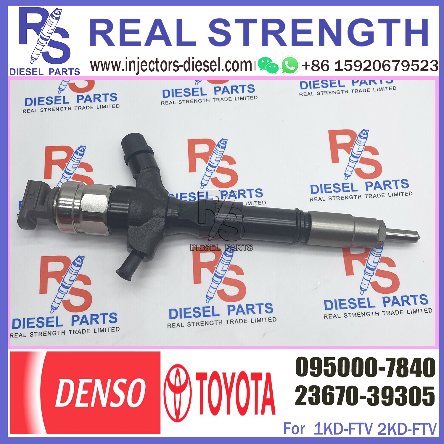 For TO-YOTA 1KD-FTV 23670-39305 095000-7840 Common Rail Fuel Injector 095000-7840 23670-39305