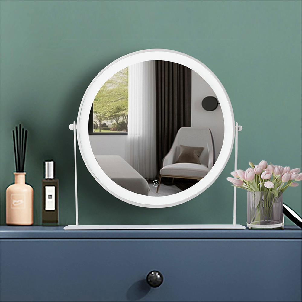 Compact Handheld LED Cosmetic Vanity Dressing Mirror For Makeup Individual Carton Packing