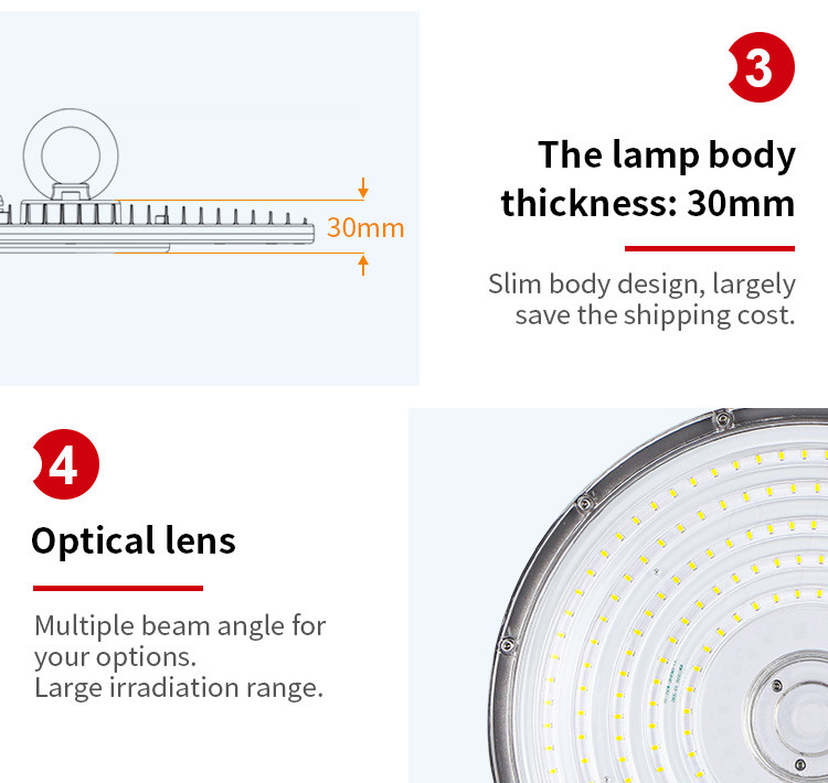 Industrial Warehouse 200w LED High Bay Lights Fixtures Super Brightness UFO Shed Lighting