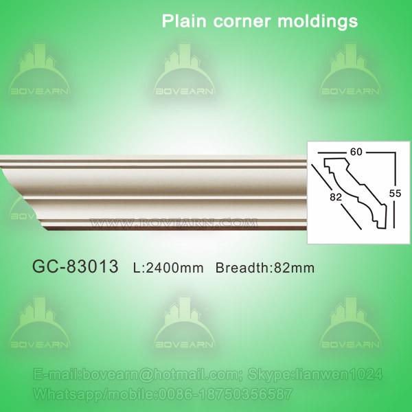 Gypsum Crown Moulding Plain Cornice Moulding For Villa/Hotel/Bungalow Ceiling