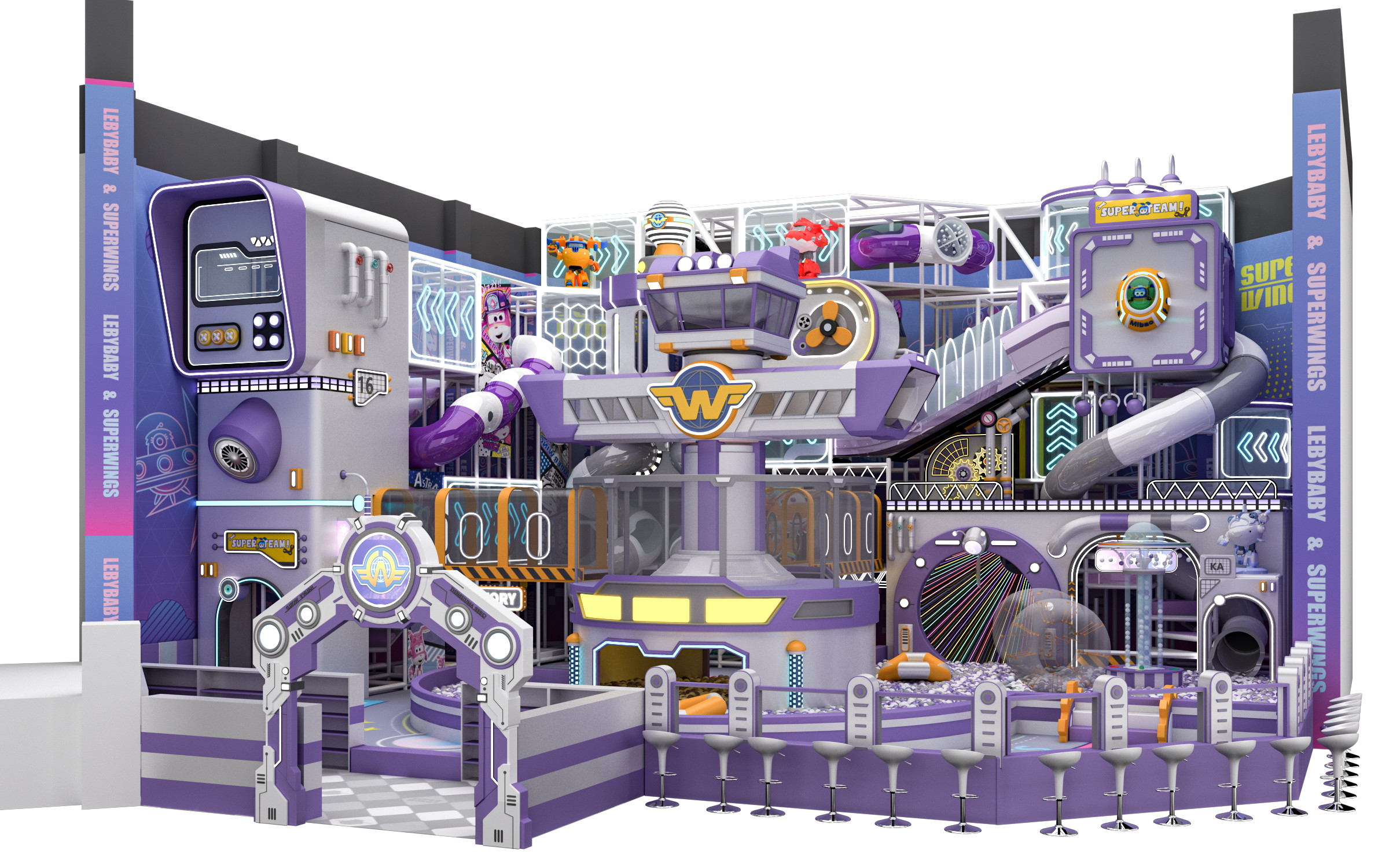 Multi Functional Commercial Indoor Playset , playground equipment for preschoolers