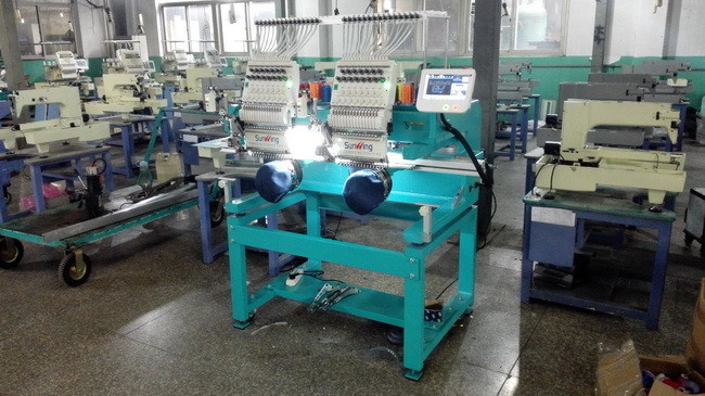 Portable Two Head Tubular Embroidery Machine Easy For Transit High Precision In Driving