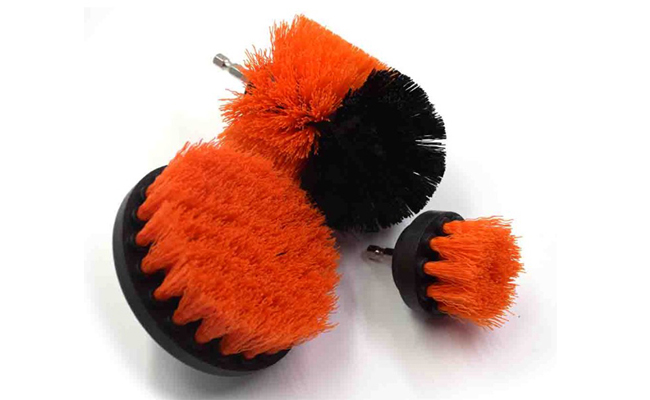 Durable Soft Bristle Drill Brush For Tile Cleaning , Stiffness Drill Bit Brush