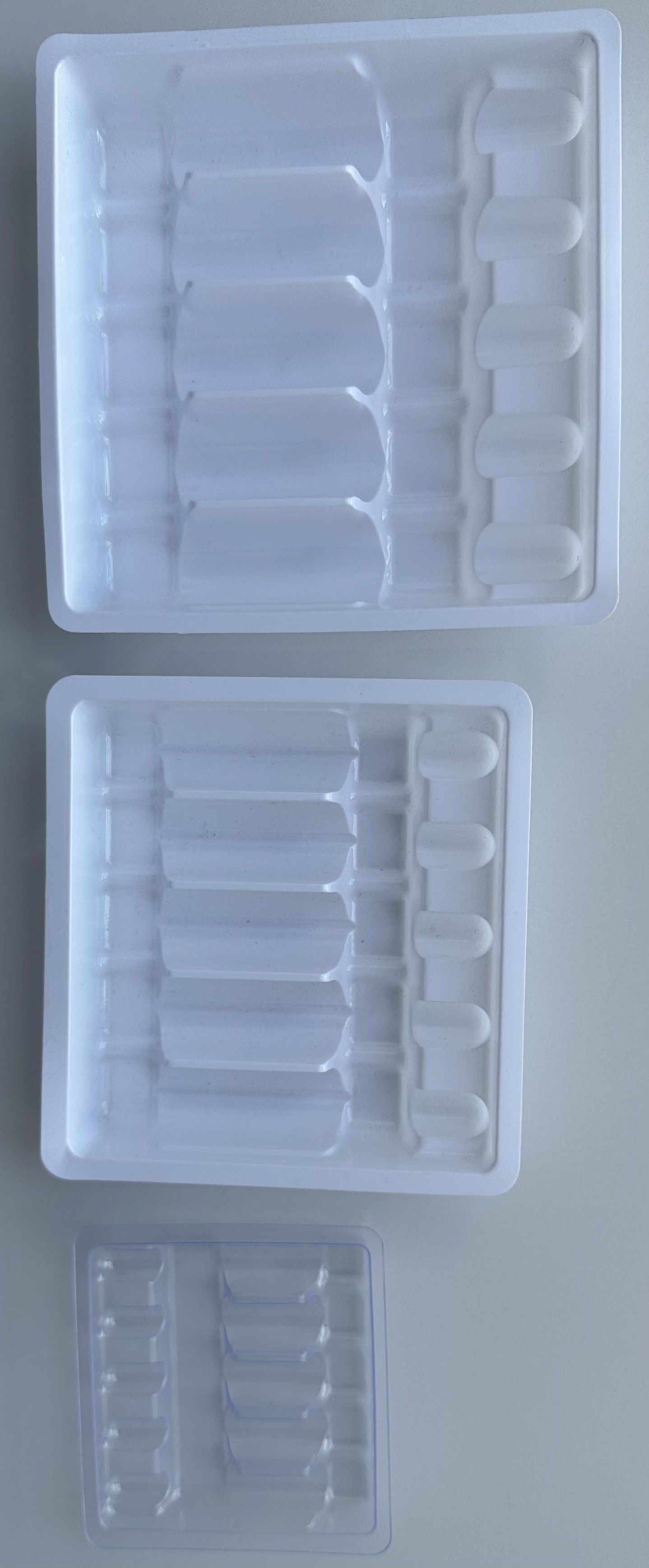 1ml 2ml 5ml 10ml 5-pack Ampoule Tray PET Vacuum Tray Customization