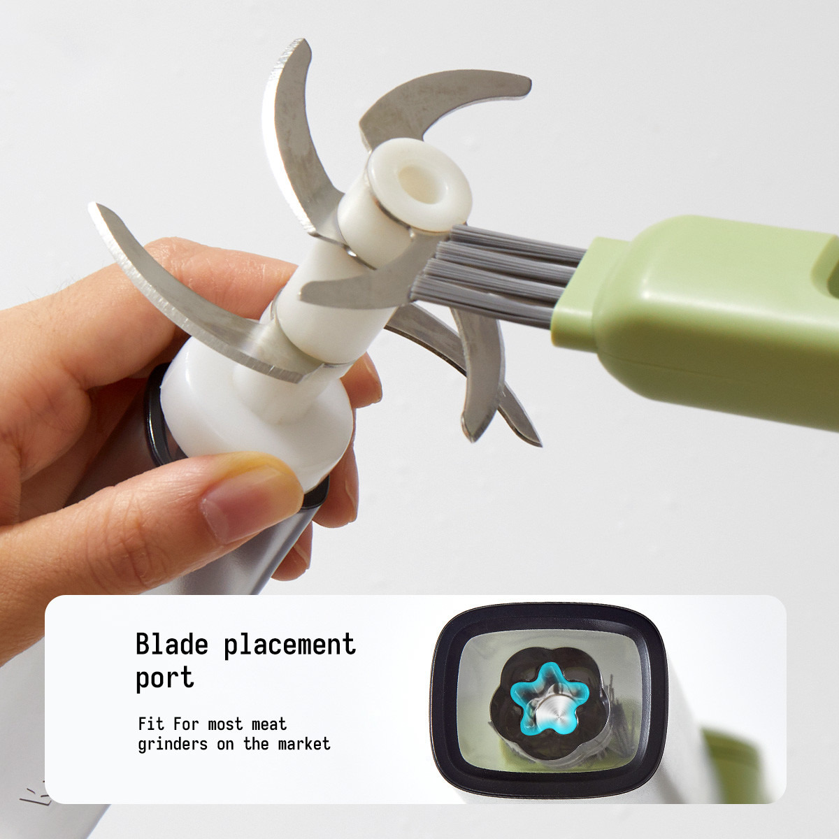 11CM Safety Guard Handle Knives Blade Cleaning Grinding Tools 4 In 1 Cutlery Cleaning Brush