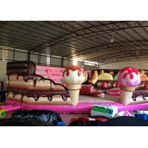  Inflatable Cake Toddler Bounce House , Inflatable Jumping Castle Quadruple Stitching Manufactures