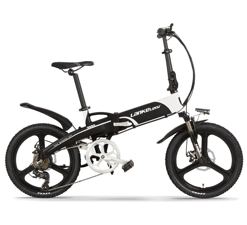 13AH L G Battery Powered Bike , LANKELEISI 20 Inch Folding Electric Bike
