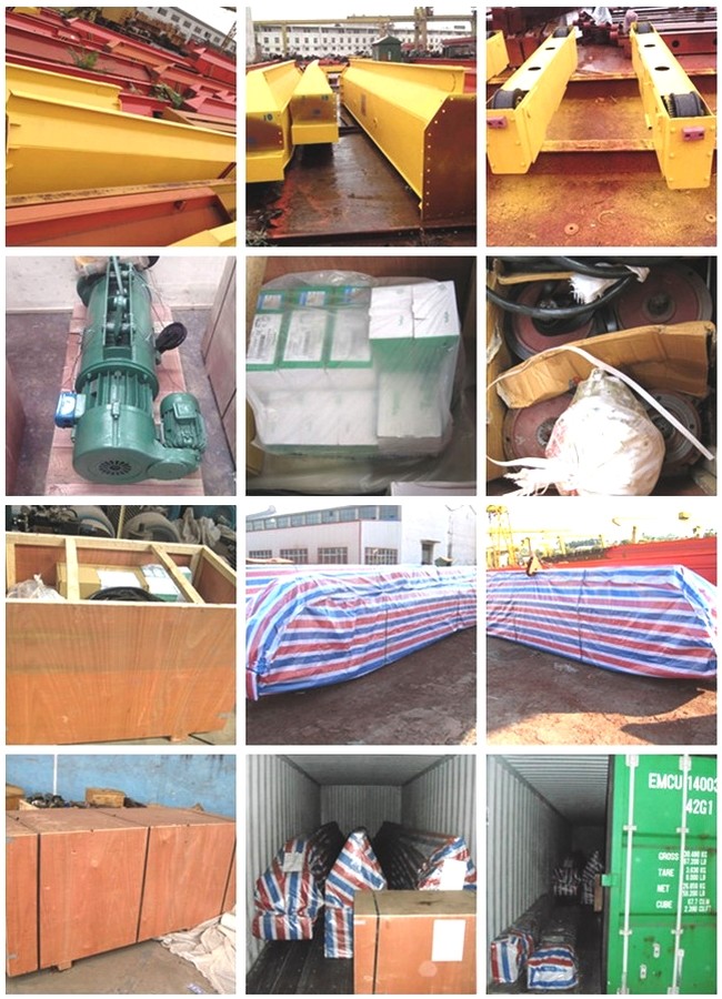 Remote Control Single Girder Bridge Crane With Cabin Rain Cover Weight Display Lighting System