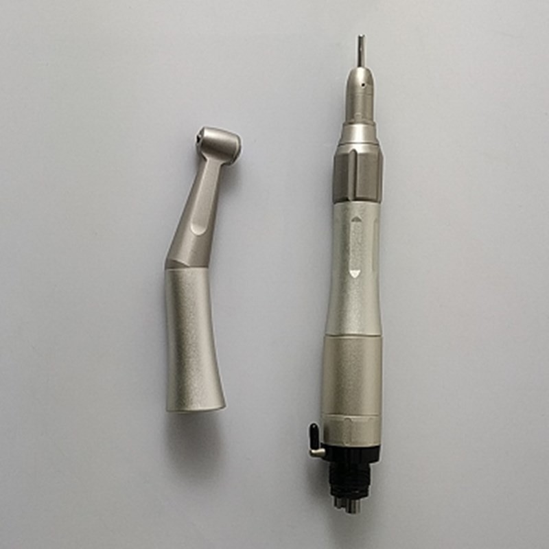 Straight Low Speed Dental Turbine Handpiece Push Botton Chuck Type