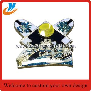 Baseball badges,metal badge with print process 7-10 lead time custom baseball