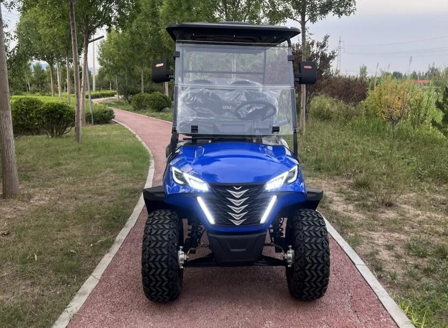 30 KM/H Long Range Electric Golf Cart Rechargeable Sightseeing Vehicle Lithium Ion Battery
