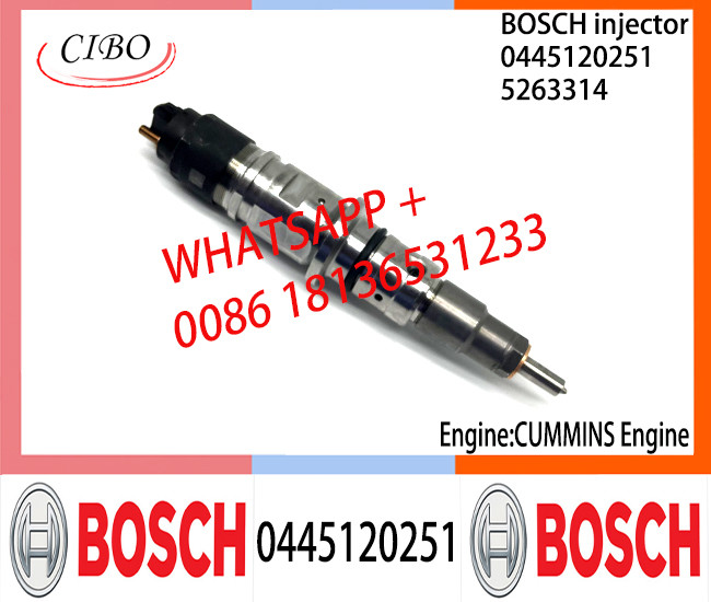 BOSCH 0445120251 5263314 Neutral Fuel Injector Assembly 0445120251 5263314 For CUMMINS