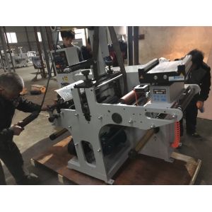 Rotary Knife Die Cutting Machine , Automatic Slitter Rewinder With Turntable