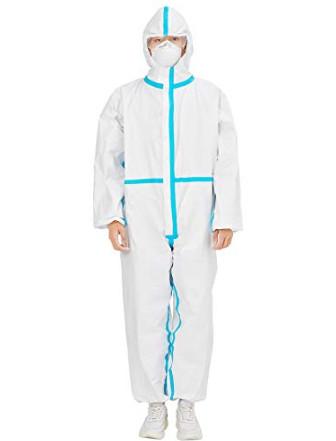 Lightweight Disposable Protective Coveralls , Fluid Resistant Disposable