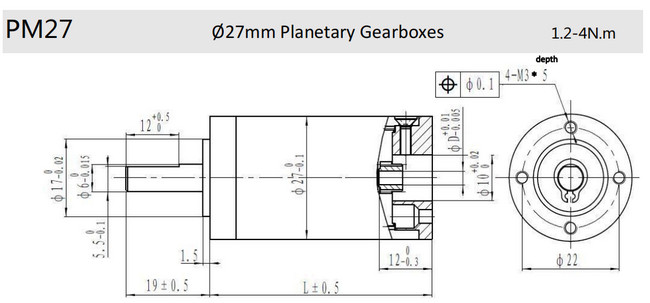 27mm planetary gearbox