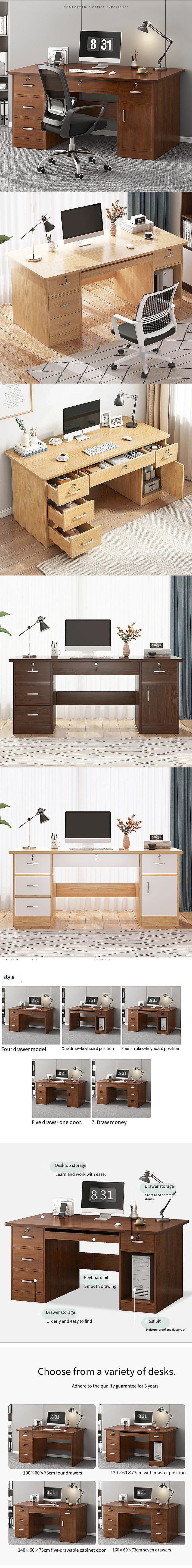 Presidential Writing Workstation Modern Computer Desk For Home Office Metal