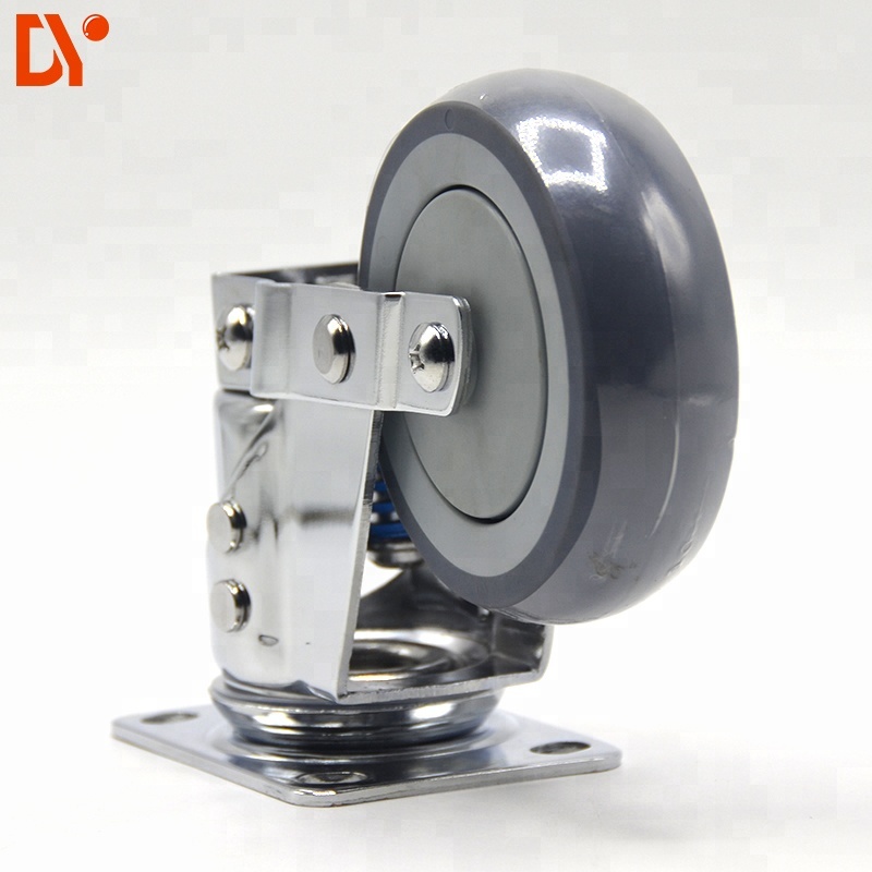 DY77 6 Inch Industrial Iron Swivel Caster Wheels Heavy Duty Running
