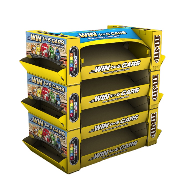 Double Sided Candy Stand Display Metal Wire Display Racks With Adjustable Trays