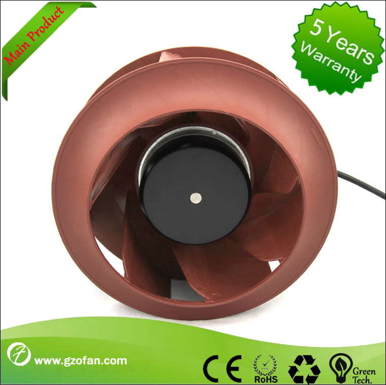 Stable Airflow Backward Inclined Centrifugal Fan , Curved Extractor Fan 1.2A