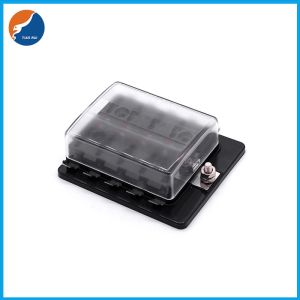 Copper Spade Terminals 10 Circuits Way Automotive Blade Fuse Block With LED