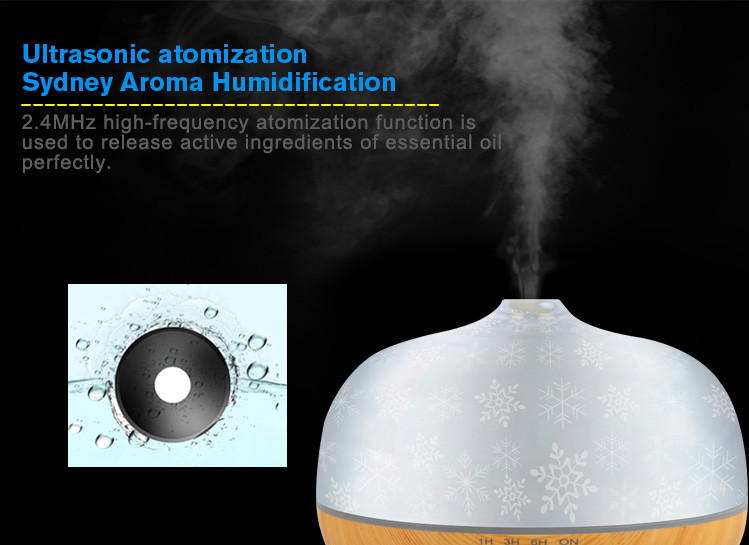 300ml 7 Color Changing 3D Glass Ultrasonic Diffuser