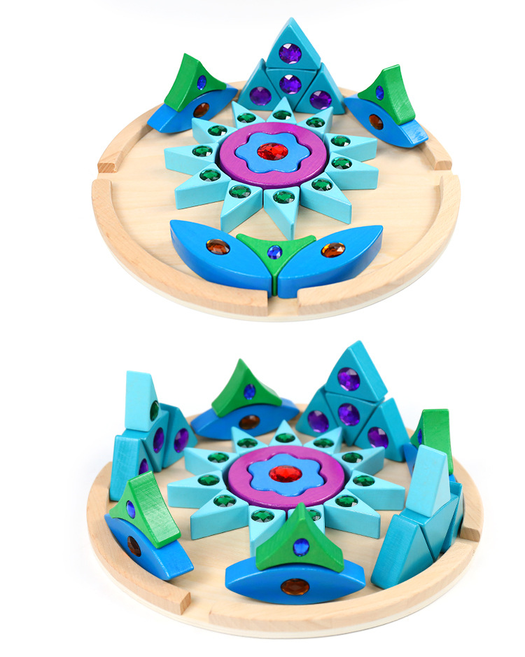 Creative Rainbow Building Blocks Mandala Diamond Wisdom Assembly Game