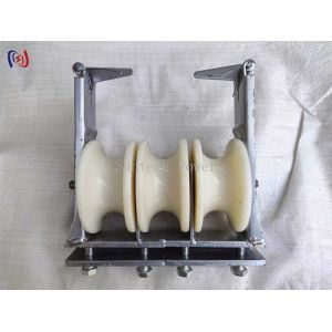 Nylon Overhead Line Conductor Stringing Blocks Three Wire Rope Sheave