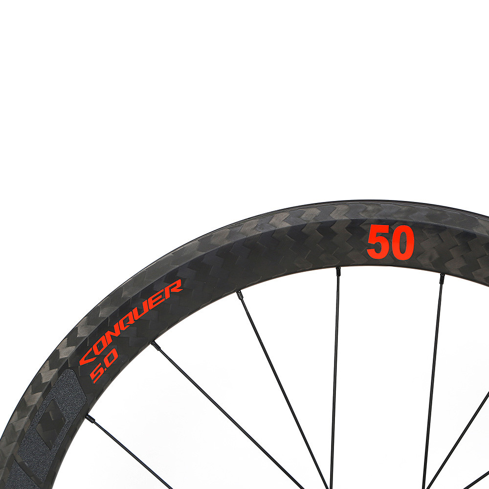 High Stiffness 40mm Carbon Disc Wheelset Lightweight With 3K Hub