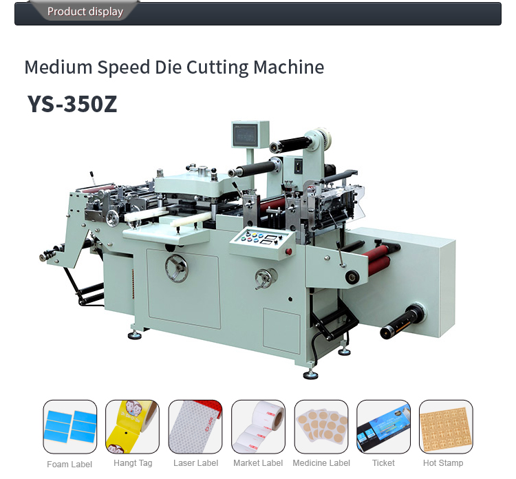 Medium Speed Paper Roll Sticker Die Cutting Machine Automatic