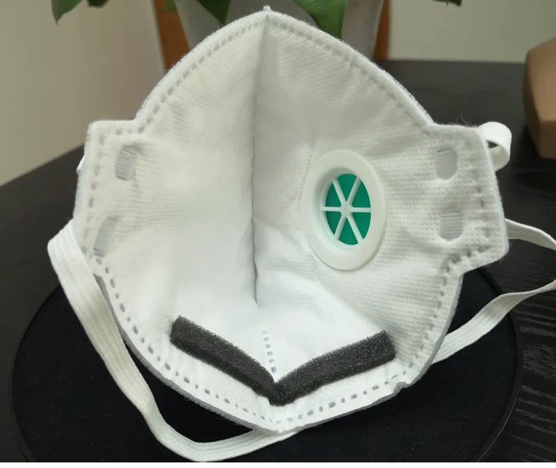 Nonwoven Disposable Vertical Fold Flat Foldable Respirator Face Dust Mask with Valve