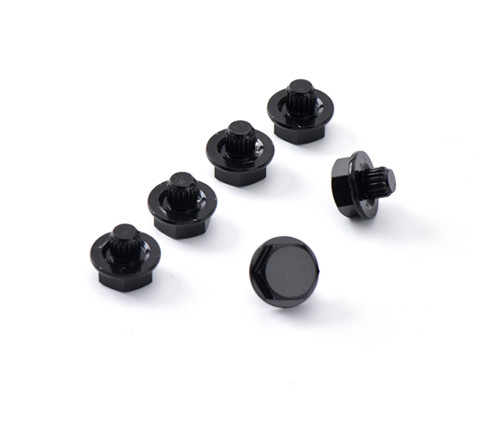 Grade 8.8 Electrophoresis Fasteners Black Hex Hub Screws 17.0mm Flange Diameter