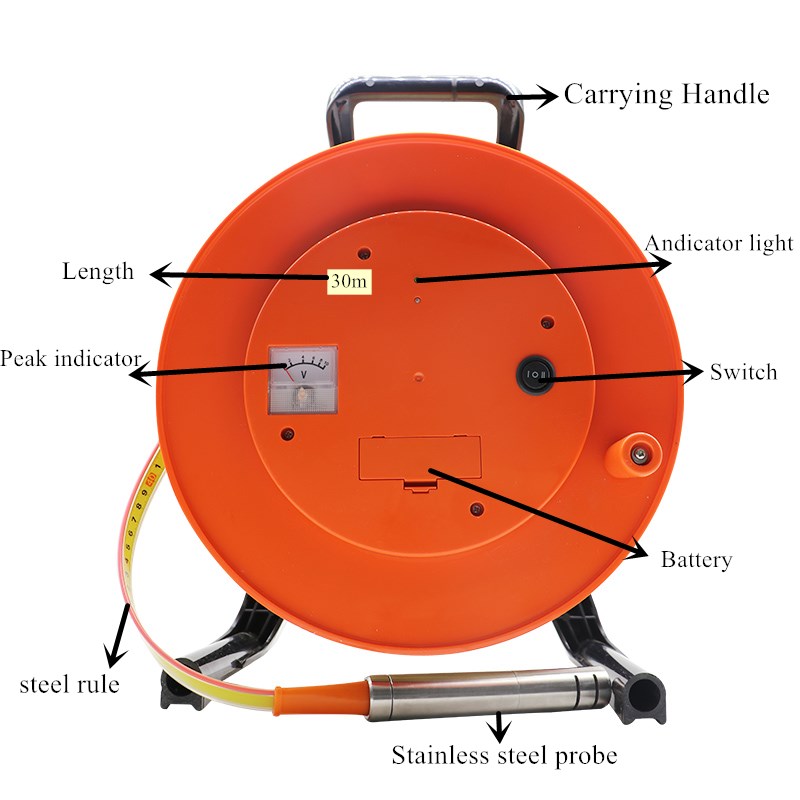 Measuring Range 50-500M Tape Depth Sounder Water Level Meter with Customized Support