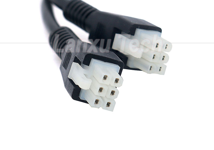 Overmolded Male to Male 6 Pin 2451350620 Molex Mini-Fit 4.2mm Pitch Connector Assembly Cable