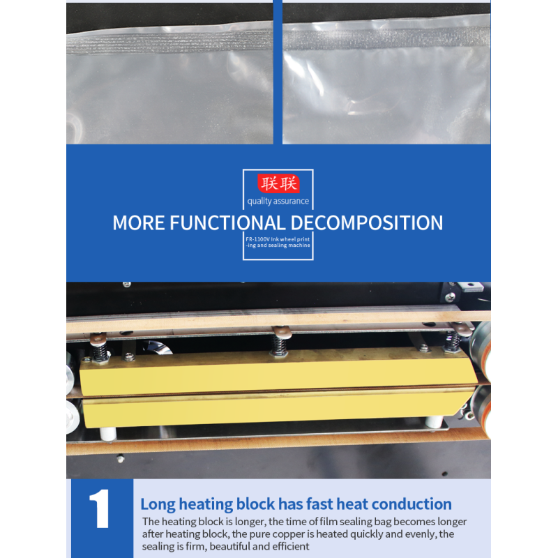 FR-1100V Automatic Vertical Continuous Band Plastic Bag Sealing Machine for Packaging