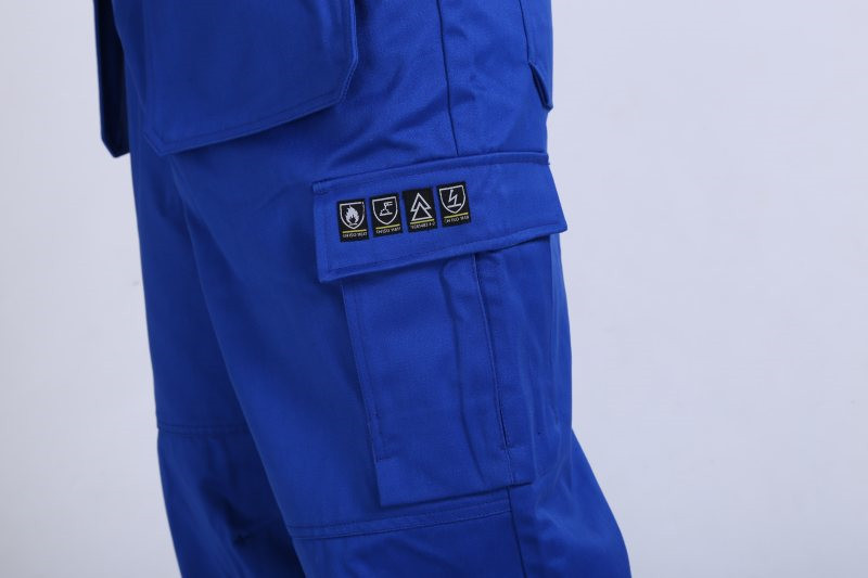 350gsm FR Liquid Chemical protective Suit , IEC61482 Chemical Resistant Pants