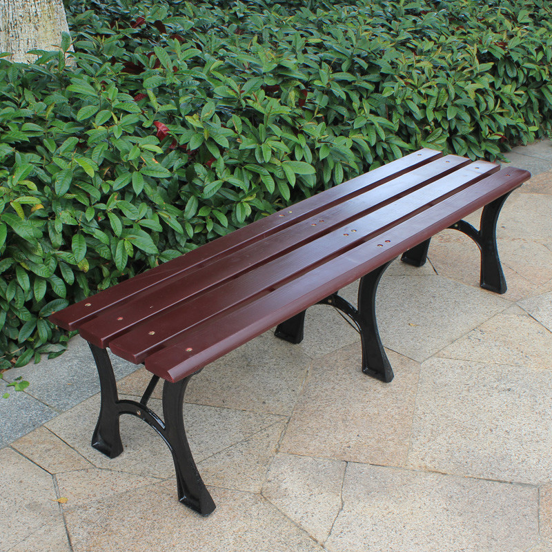 Bao Tuo outdoor thickening of cast iron park chairs lounge chairs red 1.5 meters BTC-041