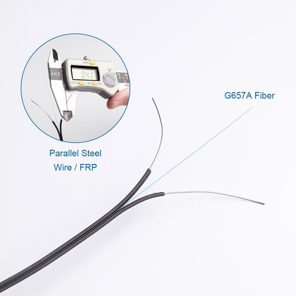 GJXFH 1 2 4 Core ftth drop cable G652d G657A1 G657A2 SM Indoor Fiber Optic Drop Cable
