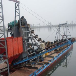 Gold Panning Bucket Chain Dredger 15m Dredging Depth ISO9001 Certified