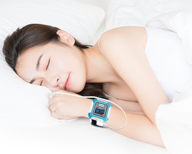 Plastic Material Bluetooth Wrist Pulse Oximeter Sleep Aid Device With APP