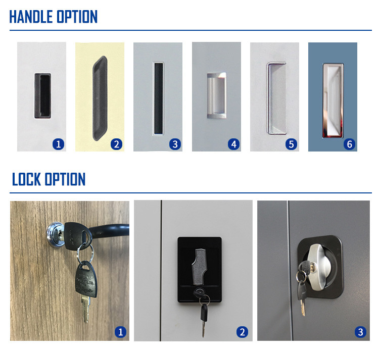 Powder Coating Swing Door Steel Office Cupboard Knock Down Structure