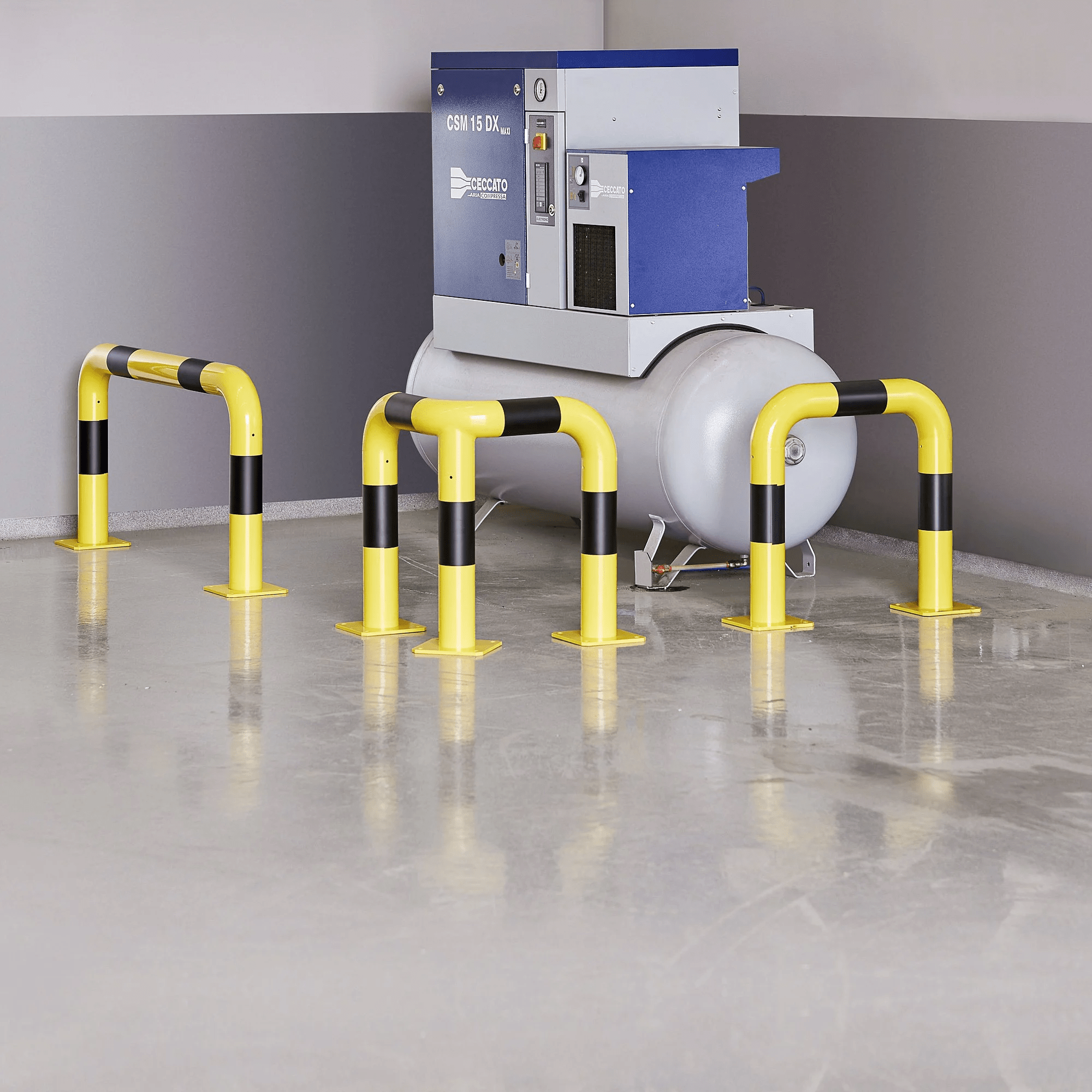Workshop Collision Barrier Straight Barrier Column Protectors For Outdoor Road Safety