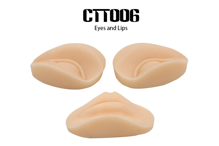 Silicone Rubber Eyes Permanent Makeup Practice Skin Lips For Beginner
