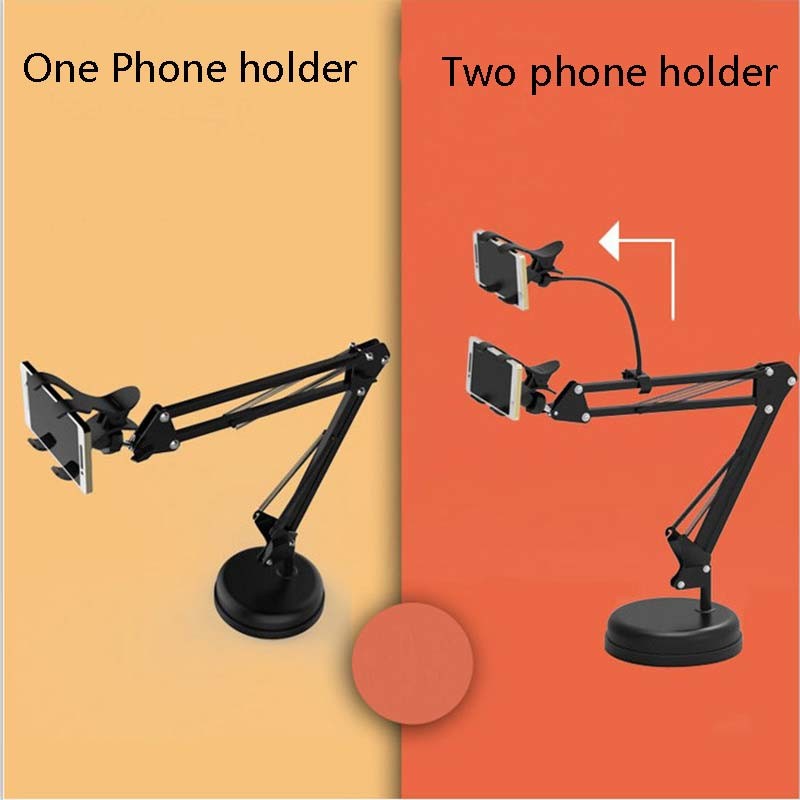 Black Double Springs 22cm Tripod Stand Mobile Holder
