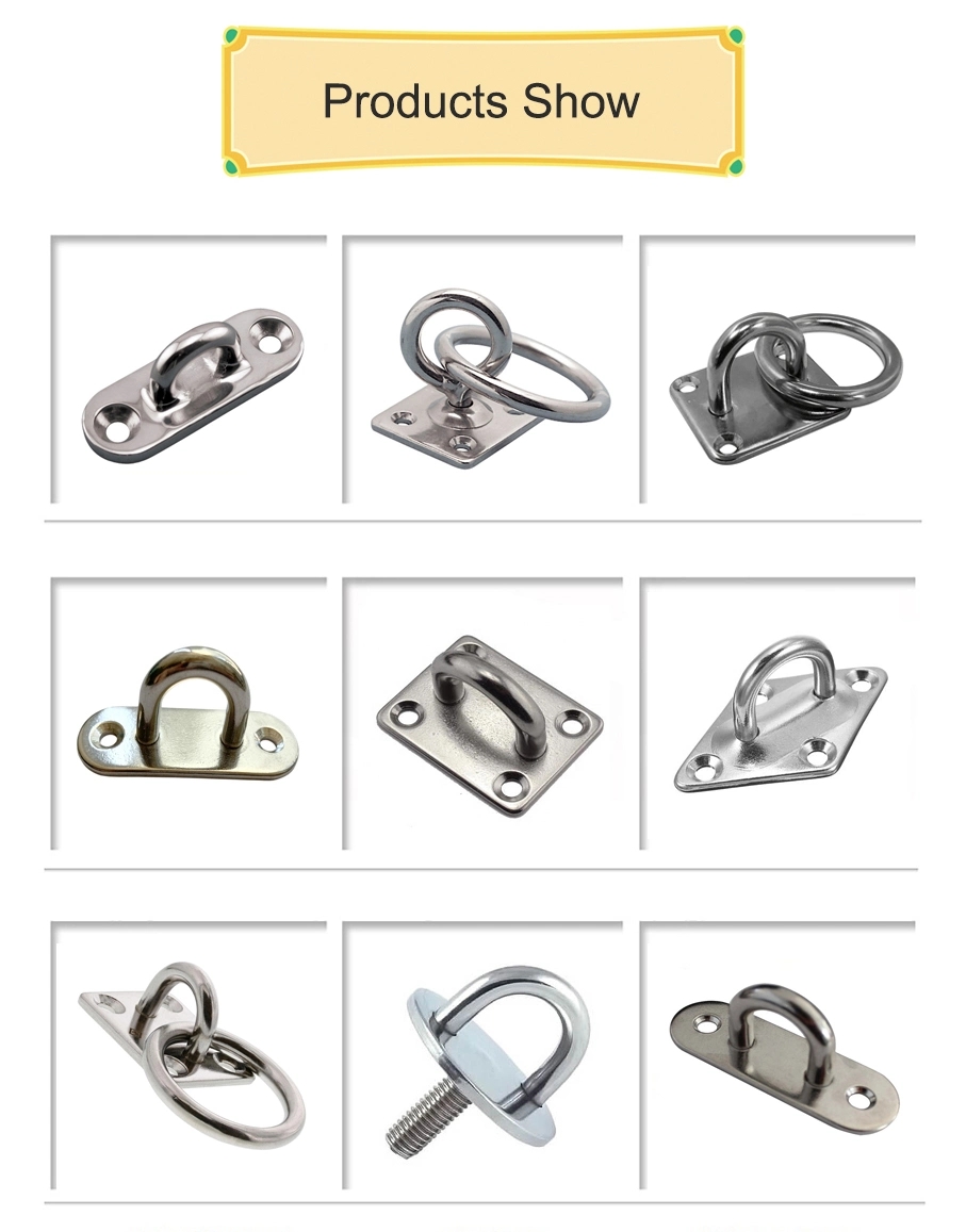 Galvanized Stainless Steel Round Eye Plate For Door Clasp And Wall Mount Hanging