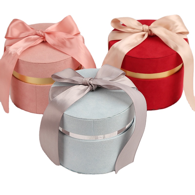 Custom Logo Printing Wedding Candy Box for Kid Round Sweet Baby Gift Wrapping Box