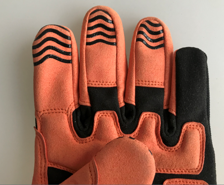 Synthetic Leather M209 TPR Impact Protection Mechanic Gloves with Hook Loop Cuff