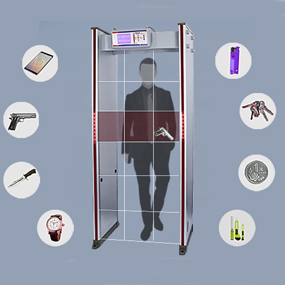 6 Zone Walk Through Metal Detector ,2019 New 6 Inch LCD Screen Railway Body Scanner