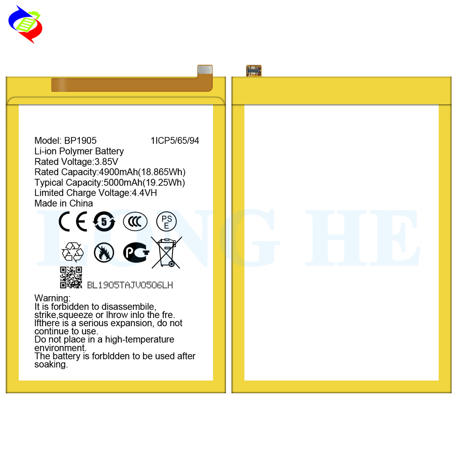 Omix X600 Mobile Phone Battery with Large Capacity 5000mAh and Durable Charging Board
